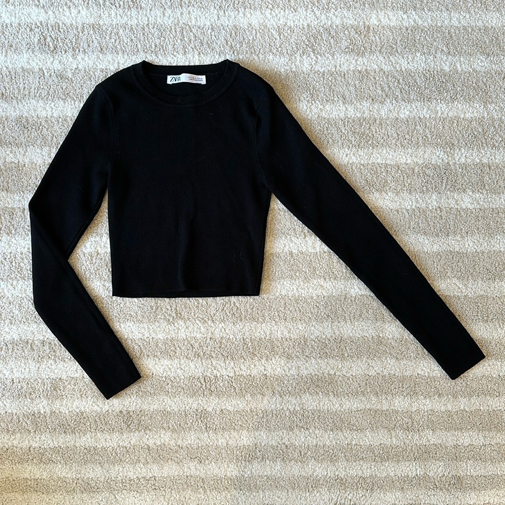 Zara cropped sweater top